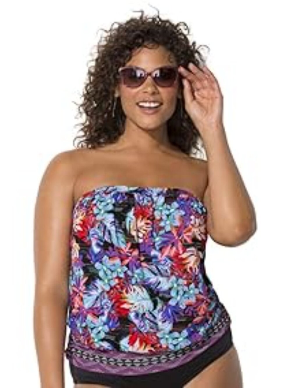 Bandeau Blouson Tankini Top size 20